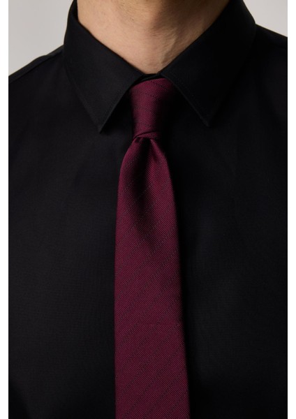 Slim Fit Non-Iron Ütü Gerektirmez Siyah Erkek Gömlek fırsatları