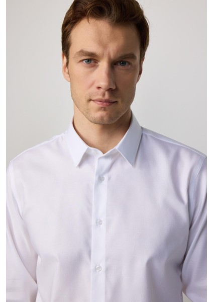 Slim Fit Non-Iron Ütü Gerektirmez Beyaz Erkek Gömlek fiyatları
