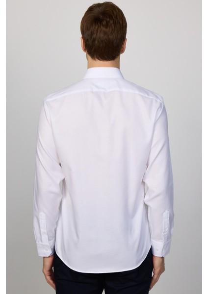 Slim Fit Non-Iron Ütü Gerektirmez Beyaz Erkek Gömlek indirimleri