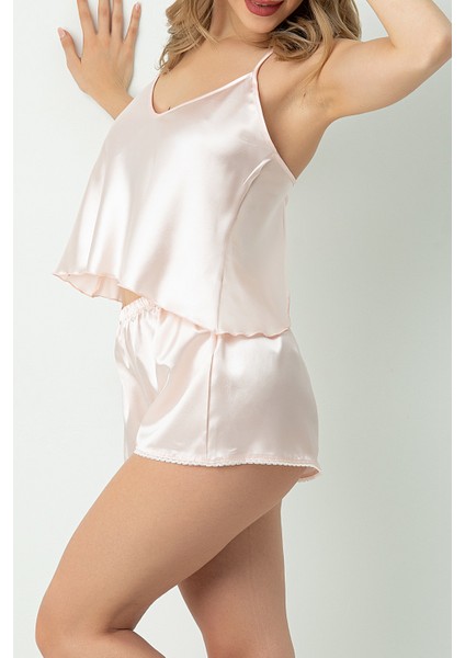 Saten Ayarlanabilir Askılı Şortlu Takım fiyatları