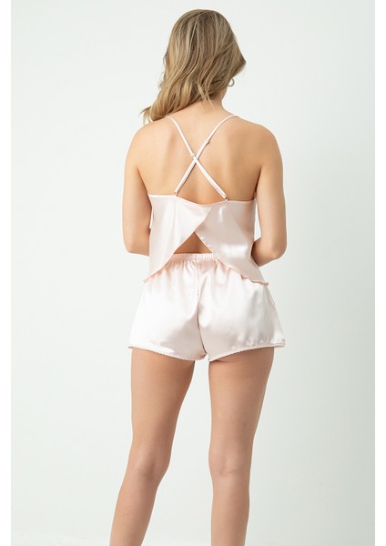 Saten Ayarlanabilir Askılı Şortlu Takım fırsatları