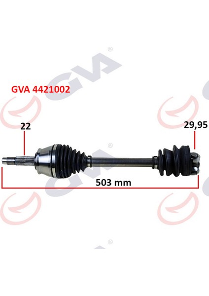 Komple Aks Sol Palio 1.2-1.4-1.6 16V Aks Lale Siz 503MM 313105