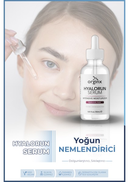 Hyalorun Serum Yoğun Nemlendirici Besleyici Onarıcı Dolgunlaştırıcı Cilt Bakım Serumu 30ML