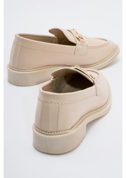 Kaydırmaz Tokalı Kadın Loafer Ayakkabı TEN CİLT fırsatları