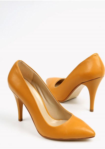 Kadın Sivri Burunlu Stiletto HARDAL CİLT indirimleri