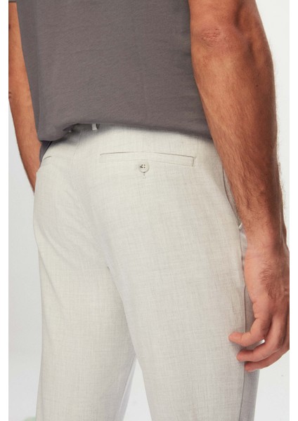 Slim Fit Taş Beli Lastikli Bağcıklı Fermuarlı Likralı Rahat Jogger Pantolon 2HC03ORTJGR01