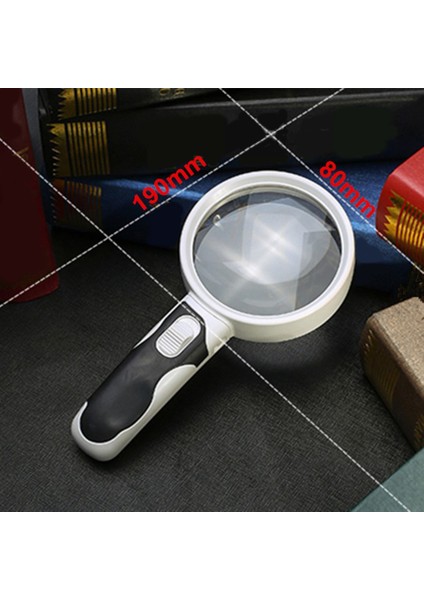 El Tipi Optik Büyüteç LED Işıklı El Tipi Okuma Büyüteci 20 Kez (Yurt Dışından) indirimleri