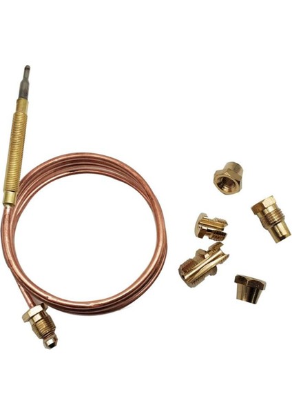 900MM Gaz Sobası Evrensel Termokupl Kiti M6X0.75 Dökülen Somunlarla (Beş) Yedek Termokupl (Yurt Dışından)