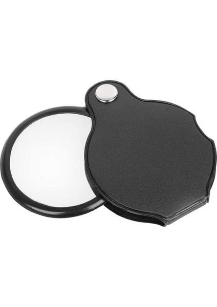 Ncanruı Katlanır Katlanır Cep Büyüteç Büyüteç Lens 3x Büyütme Katlanır Deri Kılıf Büyüteç (Yurt Dışından)