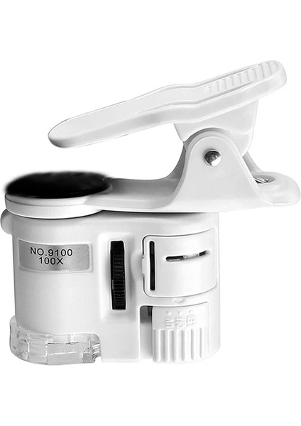 Jdxhlau 100X Zoom Klipsli Mikroskop, LED Işık, Taşınabilir Büyüteç Büyüteç Cep Büyüteç Lens Camı (Yurt Dışından) fiyatları