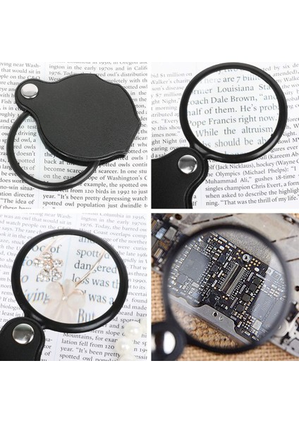 Katlanır Katlanır Cep Büyüteç Büyüteç Lens 3x Büyütme Katlanır Deri Kılıf Büyüteç (Yurt Dışından) indirimleri