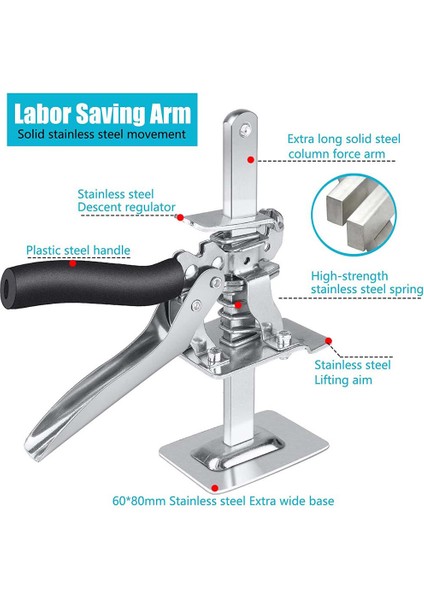 gr El Kaldırma Aracı Emek Tasarrufu Sağlayan Kol Jack Kapı Paneli Alçıpan Kaldırma Dolabı Kurulu Kaldırıcı Fayans Yükseklik Ayarlayıcı (Yurt Dışından) fiyatları