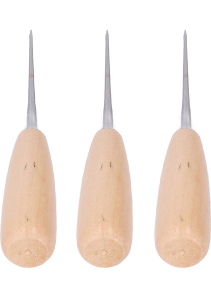 3x Deri Bız Çam Ahşap Alet Çelik Delik Oluşturucu Bız Punch Sdı (Yurt Dışından)