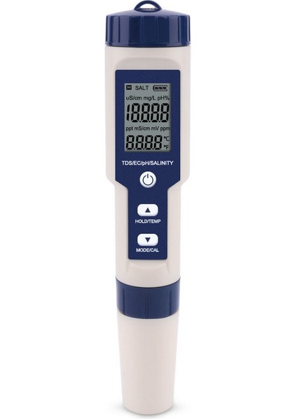Yieryi Tuzluluk Ölçer 5'i 1 Arada Tuzluluk/tds/ec/ph/sıcaklık Test Cihazı, Deniz Suyu Akvaryumları Için Atc Tuzlu Su Test Cihazı ile Deniz Izleme ve Koi Balık Göleti (Yurt Dışından)
