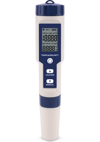 Yieryi Tuzluluk Ölçer 5'i 1 Arada Tuzluluk/tds/ec/ph/sıcaklık Test Cihazı, Deniz Suyu Akvaryumları Için Atc Tuzlu Su Test Cihazı ile Deniz Izleme ve Koi Balık Göleti (Yurt Dışından) fiyatları