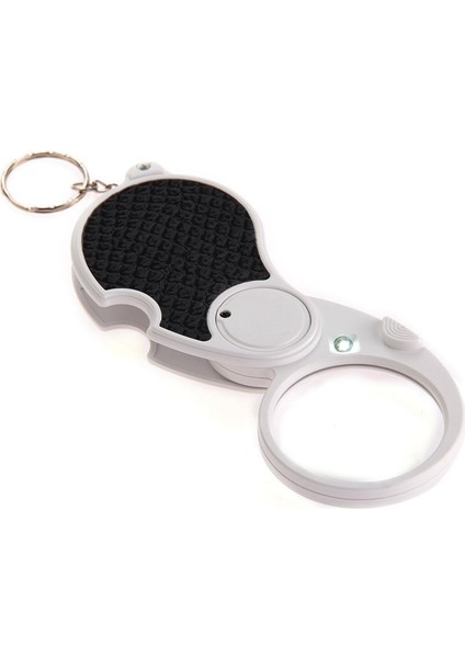 Jaerbee 10 Ticaret Büyüteç Büyüteç LED Lamba ile Cep Büyüteç Taşınabilir Katlanır Anahtarlık (Yurt Dışından) fiyatları