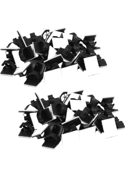 100 Adet Kendinden Yapışkanlı Kablo Kelepçesi Plastik Dikdörtgen Kablo Klipsleri Kablo Bağı Hızlı Bağlama Kablo Tel Yönetim Tutucu (Yurt Dışından)