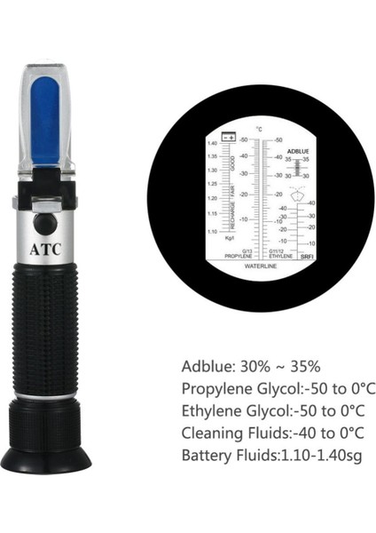 Yieryi El Test Cihazı Aracı 4 In 1 Motor Sıvı Glikol Antifriz Donma Noktası Araba Aküsü Refraktometre Antifriz Test Cihazı (Yurt Dışından)