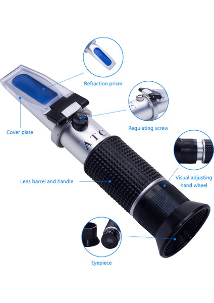Yieryi El Test Cihazı Aracı 4 In 1 Motor Sıvı Glikol Antifriz Donma Noktası Araba Aküsü Refraktometre Antifriz Test Cihazı (Yurt Dışından) fırsatları