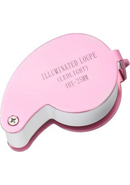 40 Kez Çift LED Lamba Katlanır Büyüteç Yeşim Takı Koleksiyonu ve Takdiri Için Uygundur Dayanıklı Kullanımı Kolay Yeniden Kullanılabilir Pembe (Yurt Dışından)