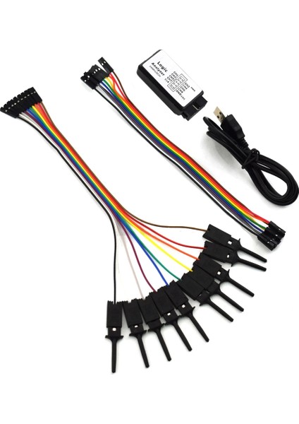 USB Saleae 24M 8ch Için Jumper Tel Dupont Kablosu Için Test Kanca Klip Mantık Analizörü Test Klasörü (Yurt Dışından) indirimleri