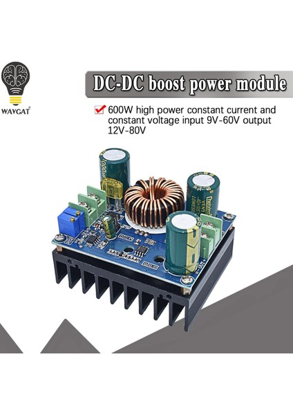 Dc/dc Boost Dönüştürücü 10-60V Ila 12-80V Yükseltilmiş Voltaj Regülatörü 600W Otomatik Besleme Trafosu Ayarlanabilir Çıkış Volt C (Yurt Dışından)