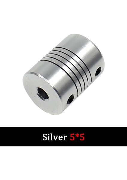 D19L25 4mm 5mm 6mm 6.35MM 8mm 10MM Alüminyum Z Ekseni Esnek Kaplin Step Motor Çoğaltıcı Şaft Kaplinleri 3D Gümüş (Yurt Dışından)
