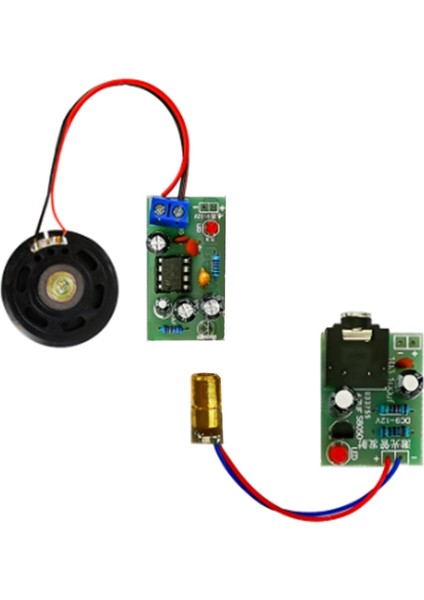 Dıy Lazer Kablosuz Ses Iletim Kiti Yeşil Plastik Dıy Elektronik Öğretim Deney Aksesuarları (Yurt Dışından)