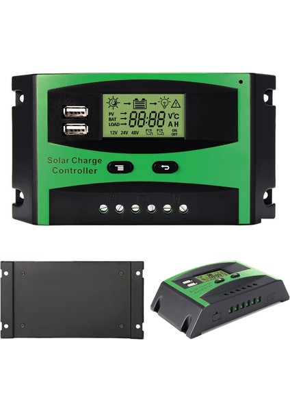 30A 12V 24V Güneş Şarj Kontrol Cihazı LCD Fonksiyonu Çift USB 5VDC Çıkış Güneş Pilleri Paneli Şarj Regülatörü (Yurt Dışından)