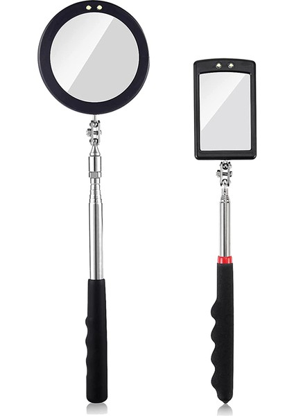 Adet Teleskopik Muayene Aynası LED Işık Seti Gövde Altı Muayene Aynası Esnek 360 Dönebilen Forınspection Görüntüleme Mekanik Kontrol Gözlem (Yurt Dışından)