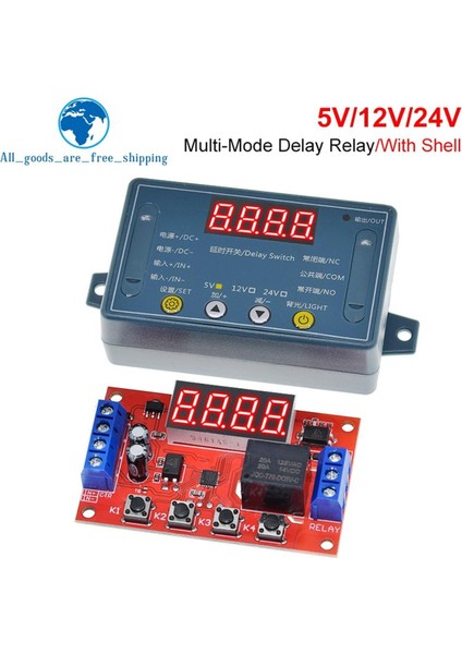 Dc 5V 12V 24V 10A Ayarlanabilir Zaman Geciktirme Rölesi Modülü 32 Mod LED Dijital Zamanlama Tetik Zamanlayıcı Kontrol Anahtarı Darbe Döngüsü (Yurt Dışından)