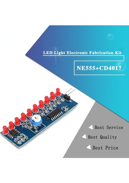 NE555+CD4017 Çalışan LED Akış LED Işık Elektronik Üretim Paketi Dıy Kiti (Yurt Dışından)