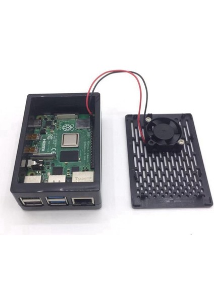 2x Raspberry Pi 4 Için Kılıf Kabuk Kutusu Muhafaza Kurulabilir Soğuk Fan Alüminyum Soğutucu Muhafaza Raspberry Pi 4b Için (Yurt Dışından)