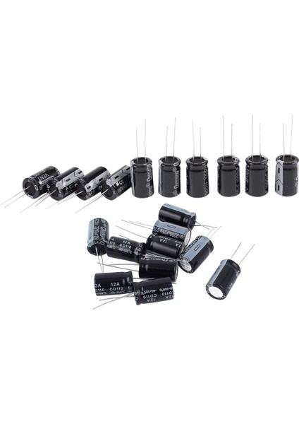 20 Adet 105C Radyal Kurşun Elektrolitik Kondansatör 13MM x 20MM - 10 Adet 35V 1000UF ve 10 Adet 25V 2200UF - Siyah (Yurt Dışından) fiyatları