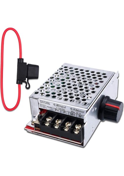 7-70V 30A Pwm Dc Motor Hız Kontrol Anahtarı Kontrolü 12V 24V 36V 48V 30 Amp Sigorta ile (Yurt Dışından)