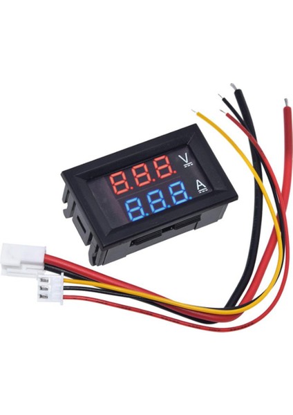 DC0-100V 1A 10A 50A 100A Dijital Voltmetre Ampermetre 2 In1 Multimetre DC4-30V Gerilim Amper Metre Volt Amp Ölçer Paneli Çift Ekran (Yurt Dışından)