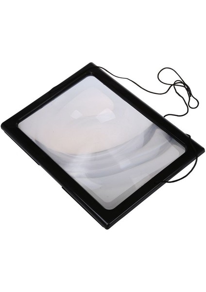 [eğlenceli Canlı] Okuma 3x Büyüteç Tam Sayfa Optik Büyüteç Katlanabilir A4 LED Lens Masası Büyüteç Dikiş Örme Için (Yurt Dışından)