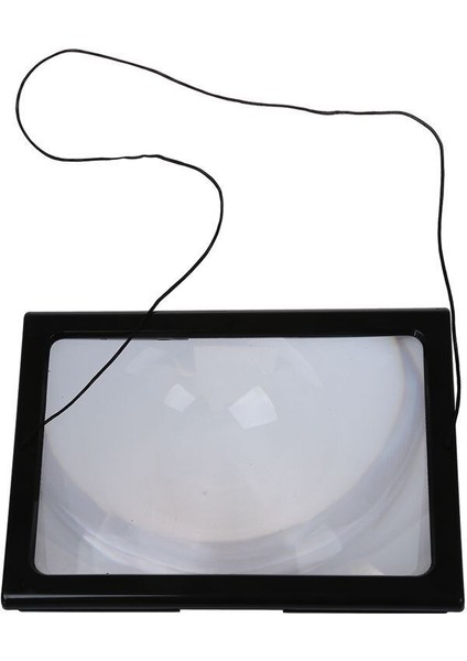 [eğlenceli Canlı] Okuma 3x Büyüteç Tam Sayfa Optik Büyüteç Katlanabilir A4 LED Lens Masası Büyüteç Dikiş Örme Için (Yurt Dışından)