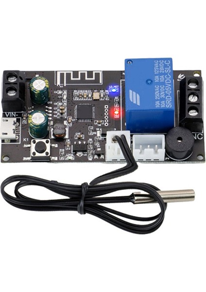 1 Parça Uzaktan Wifi Termostat Yüksek Hassasiyetli Sıcaklık Kontrol Modülü Sıcaklık Kontrol Modülü Siyah (Yurt Dışından)