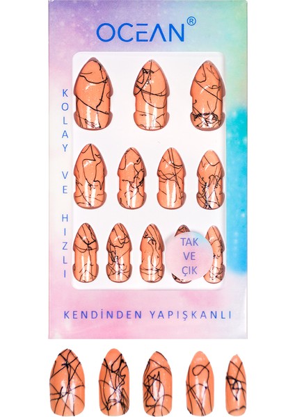 Tak ve Çık Kendinden Yapışkanlı Takma Tırnak