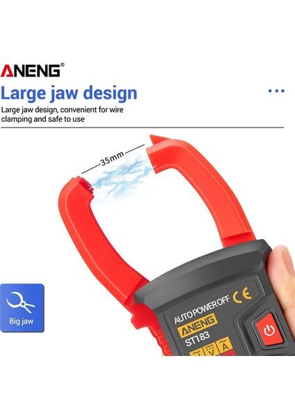 Aneng ST183 Dijital Pens Metre Ac Akım 6000 Sayım True Rms Multimetre Dc/ac Gerilim Test Cihazı Hz Kapasite Ncv Ohm Testleri (Yurt Dışından)