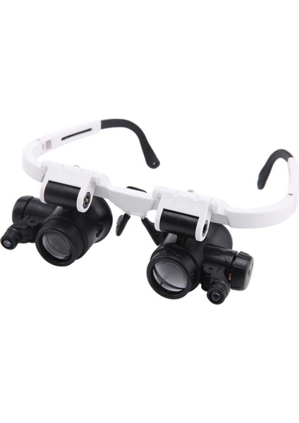 Zoroom 9892H-1 Gözlük Büyüteç Çok Fonksiyonlu Kafa Bandı 8x 15X 23X Lensli Işıklı Büyüteç (Yurt Dışından)