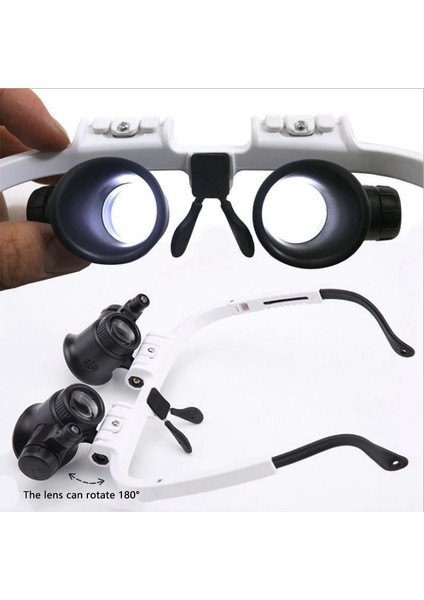 Zoroom 9892H-1 Gözlük Büyüteç Çok Fonksiyonlu Kafa Bandı 8x 15X 23X Lensli Işıklı Büyüteç (Yurt Dışından) fırsatları