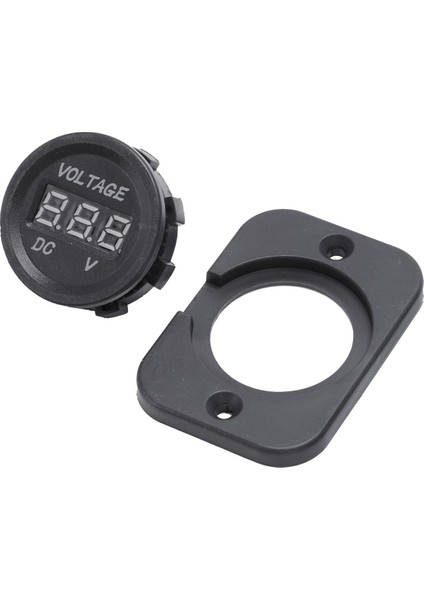 Flyeer 12V-24V Su Geçirmez Araba Motosiklet LED Dijital Ekran Voltmetre Gerilim Ölçer Siyah (Yurt Dışından)