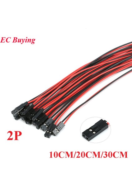 10 Adet/grup 2pin Dupont Kablo 2 P 2 Pin Dişi Jumper Konnektör Tel 2.54MM Pitch Uzunluğu 10CM 20CM 30CM Tek Kafa (Yurt Dışından)