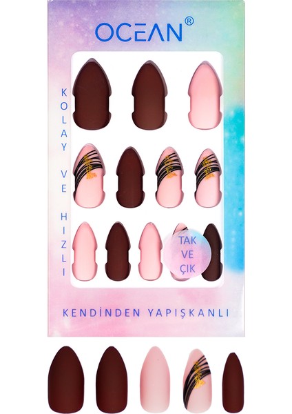 Tak ve Çık Kendinden Yapışkanlı Takma Tırnak