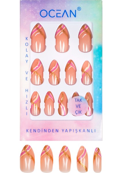 Tak ve Çık Kendinden Yapışkanlı Takma Tırnak