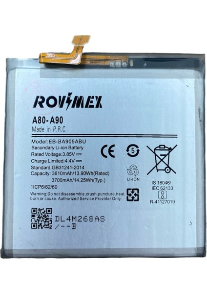 Samsung Galaxy A80-A90 Uyumlu (SM-A805F) Rovimex Batarya Pil