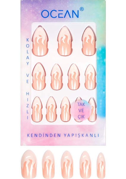 Tak ve Çık Kendinden Yapışkanlı Takma Tırnak