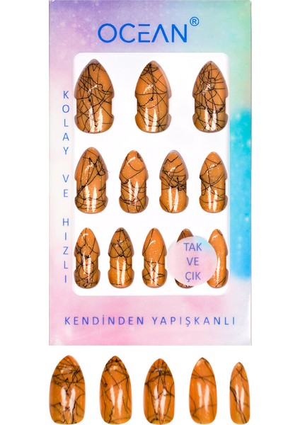 Tak ve Çık Kendinden Yapışkanlı Takma Tırnak